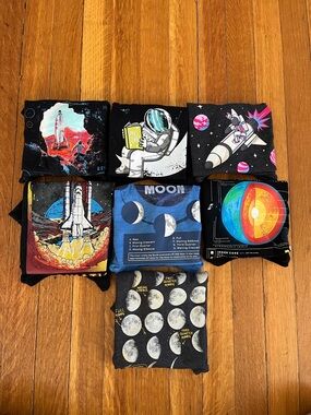 Bundle of Boys Space Graphic Tees - size 4-6